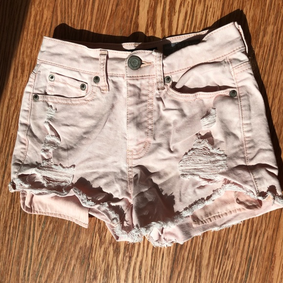 Pink denim shorts - Picture 1 of 3